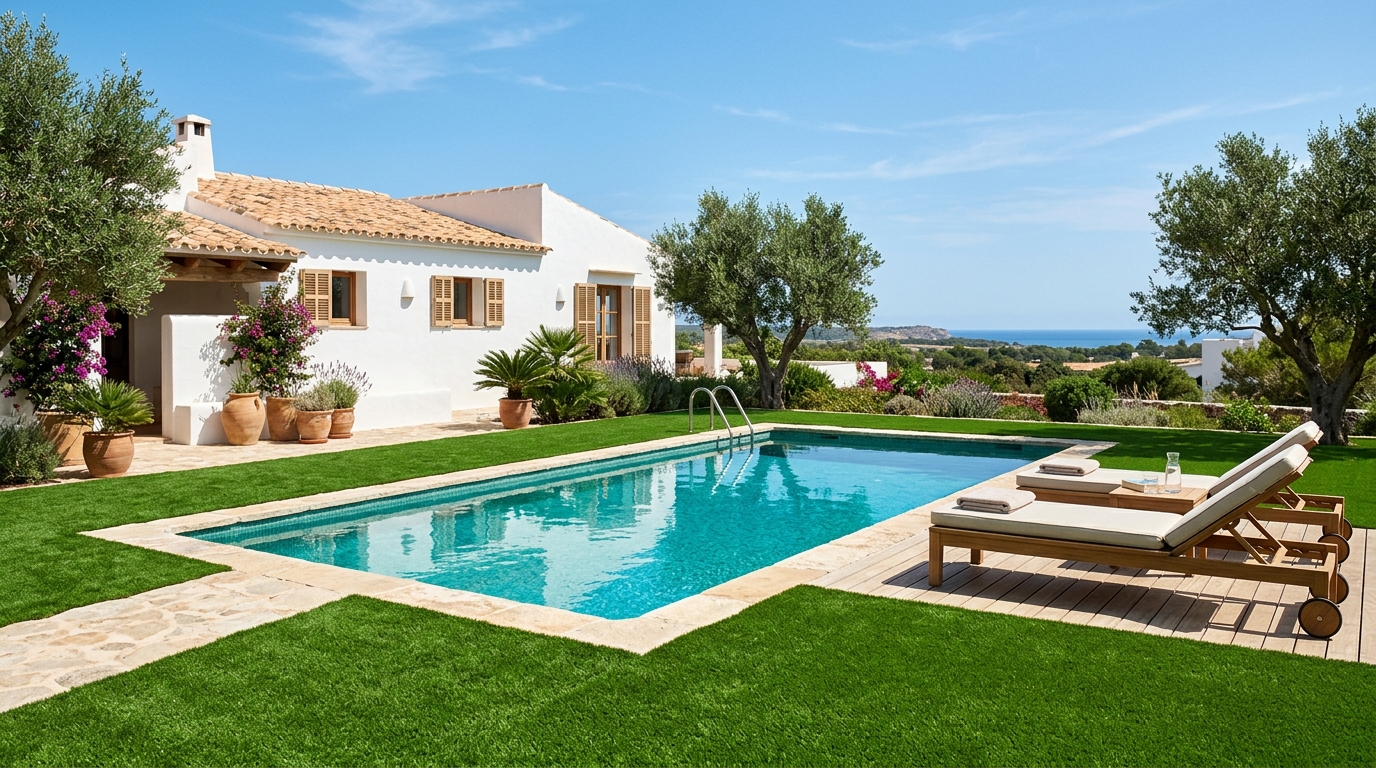 Instalación de Césped Artificial en Villa de Menorca